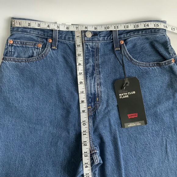 Levi’s Premium Math Club Flare Jeans High Rise Blue 31 - Picture 7 of 11